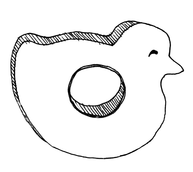 Wooden Story Teether - Baby Duck