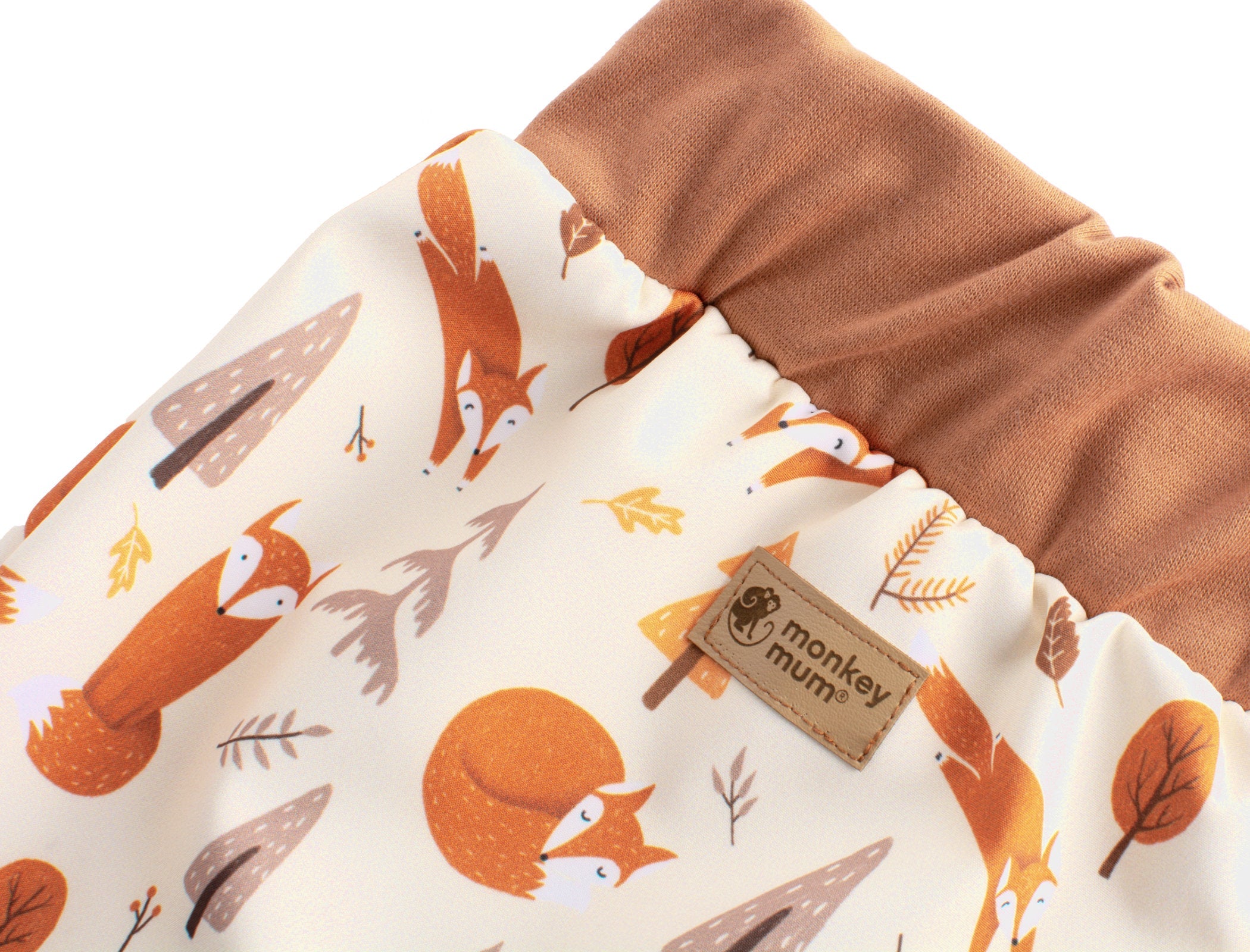 Dětské softshellové kalhoty s membránou Monkey Mum® - Liščí hrátky