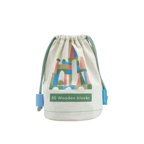 Moover Cubes in a cotton bag - Pastel colors