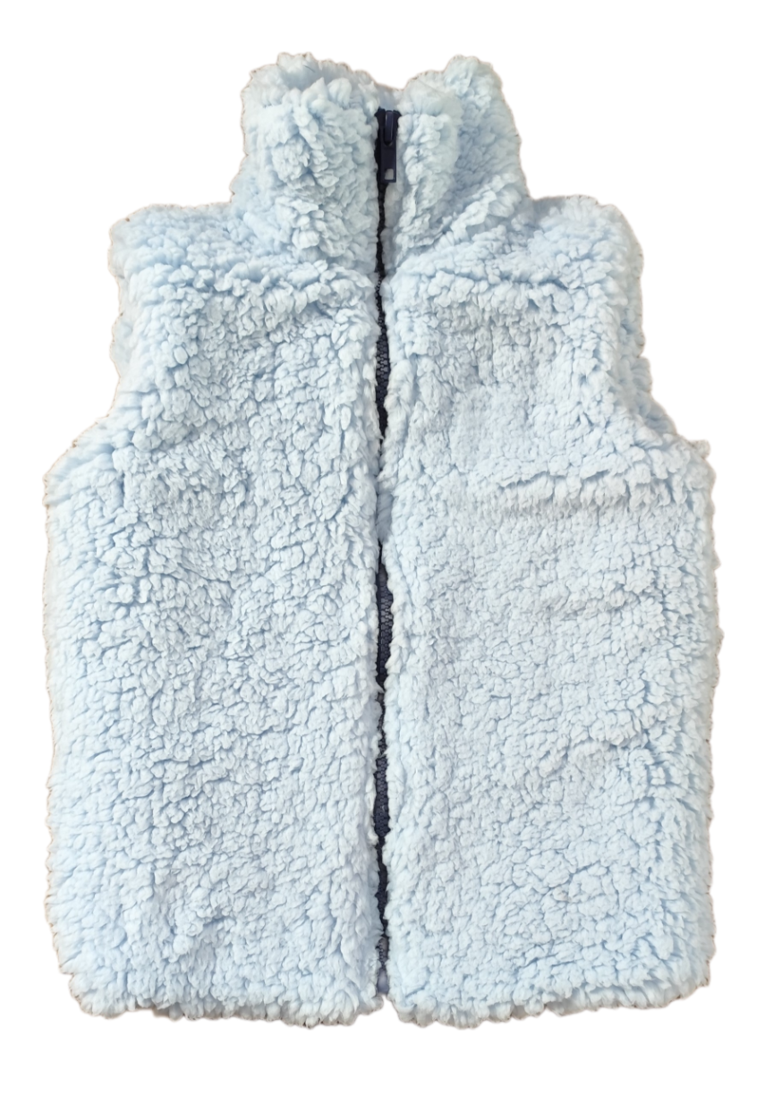 Prsluk od teddy flisa Monkey Mum® - Svijetloplavi