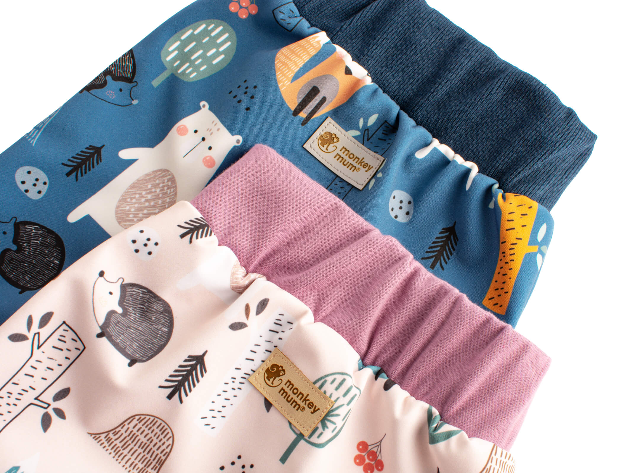 Dětské softshellové kalhoty s membránou Monkey Mum® - Noční zvířátka
