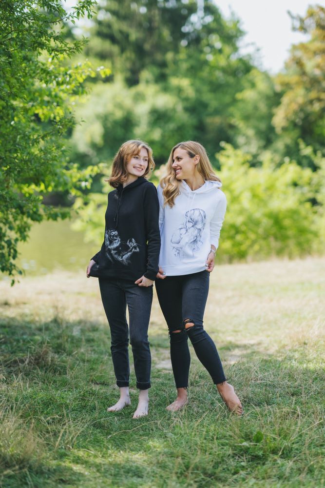 Monkey Mum® Nursing Sweatshirt Monkey Mum® White - Monkey
