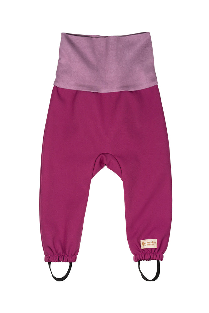Dječje rasteće softshell hlače s membranom Monkey Mum® - Sočna malina