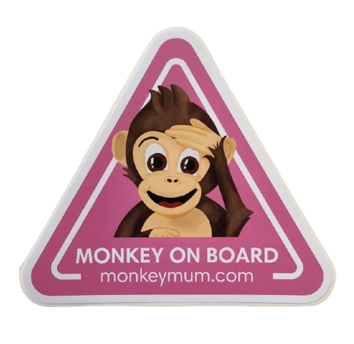 Monkey Mum® Car Sticker - Pink