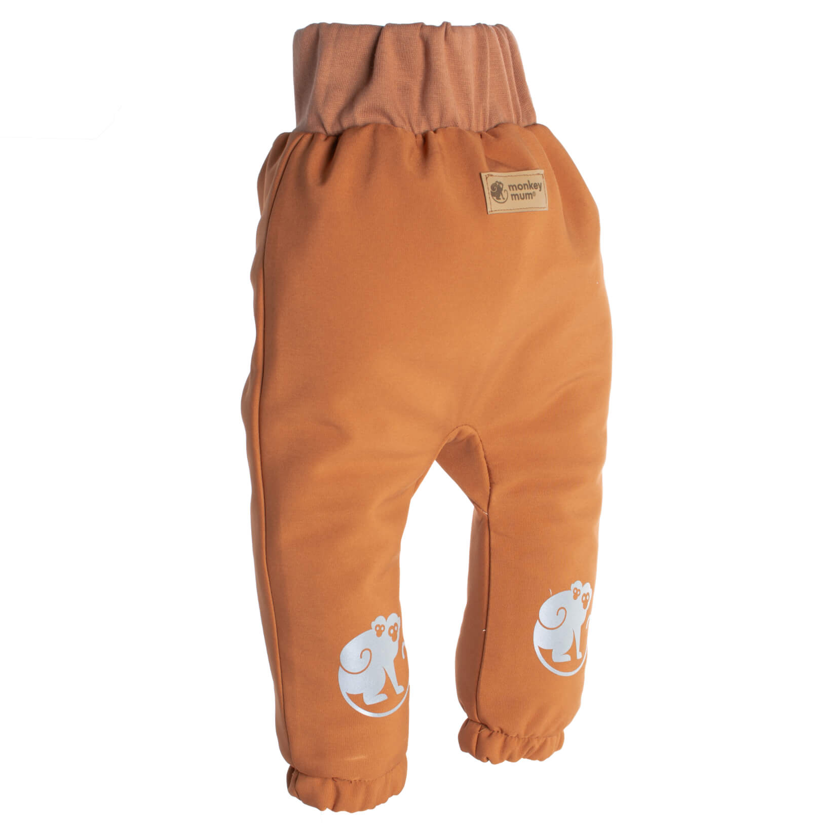 Dětské softshellové kalhoty s membránou Monkey Mum® - Podzimní listí