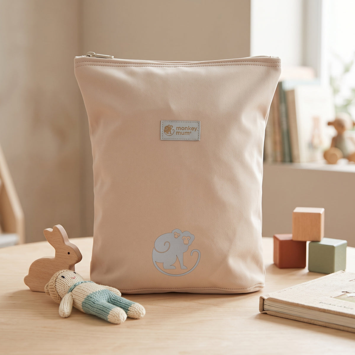 Dječji softshell ruksak Monkey Mum® - Bež