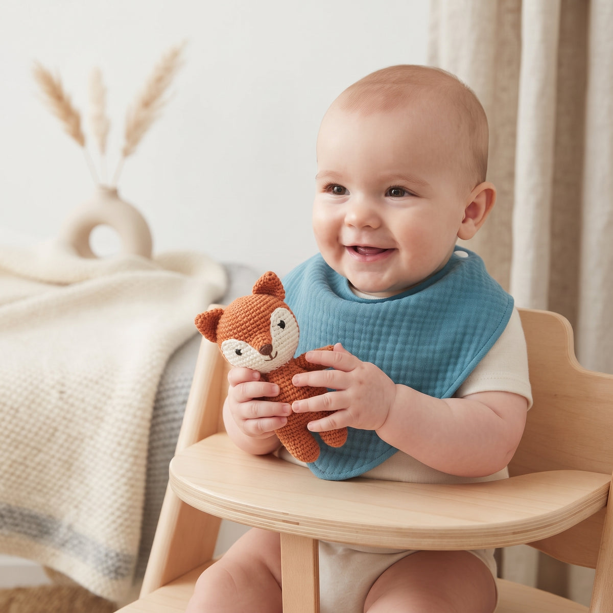Muslinasta slinčica Monkey Mum® - Mentol