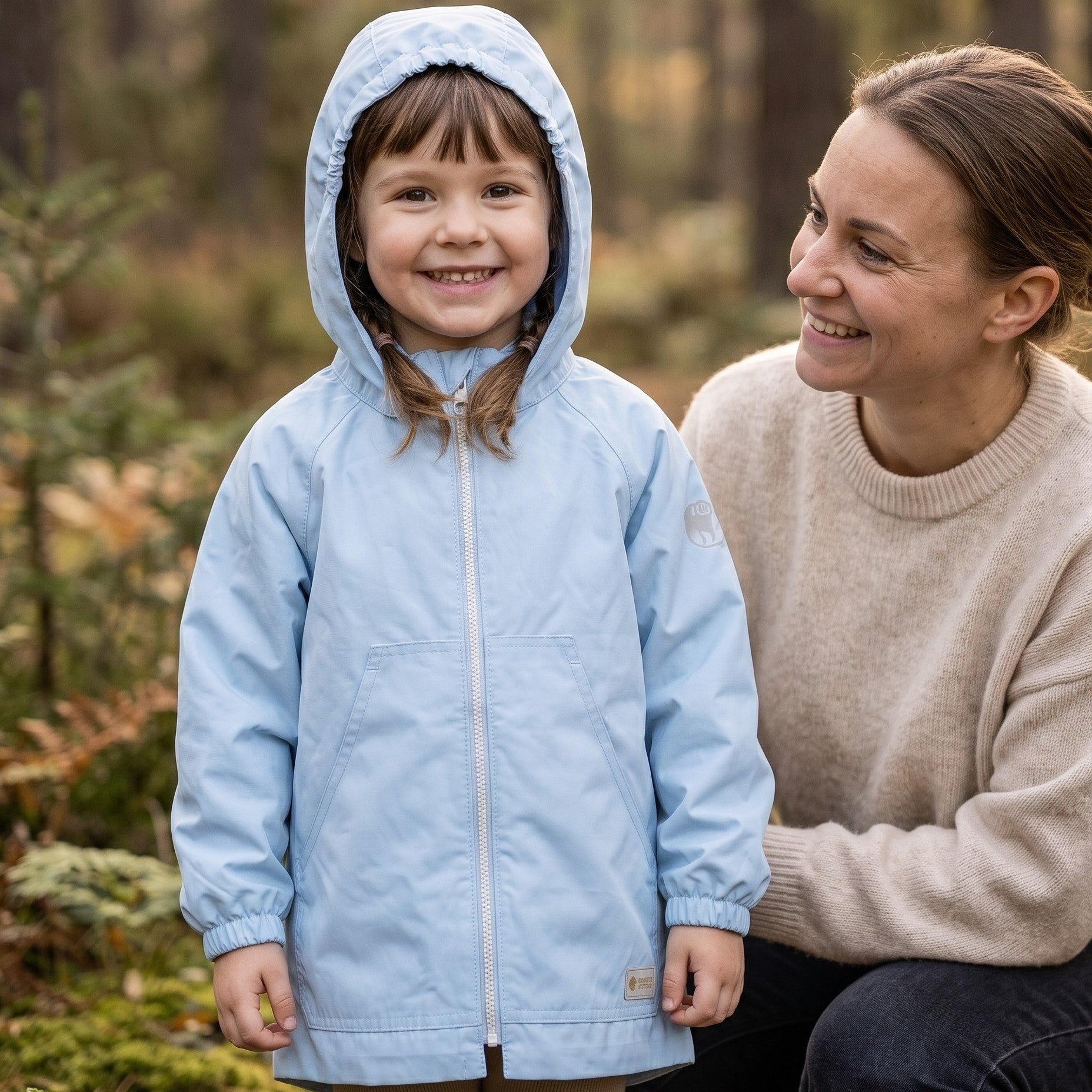 Monkey Mum® Crinkle jacket with raglan sleeves - Light Blue