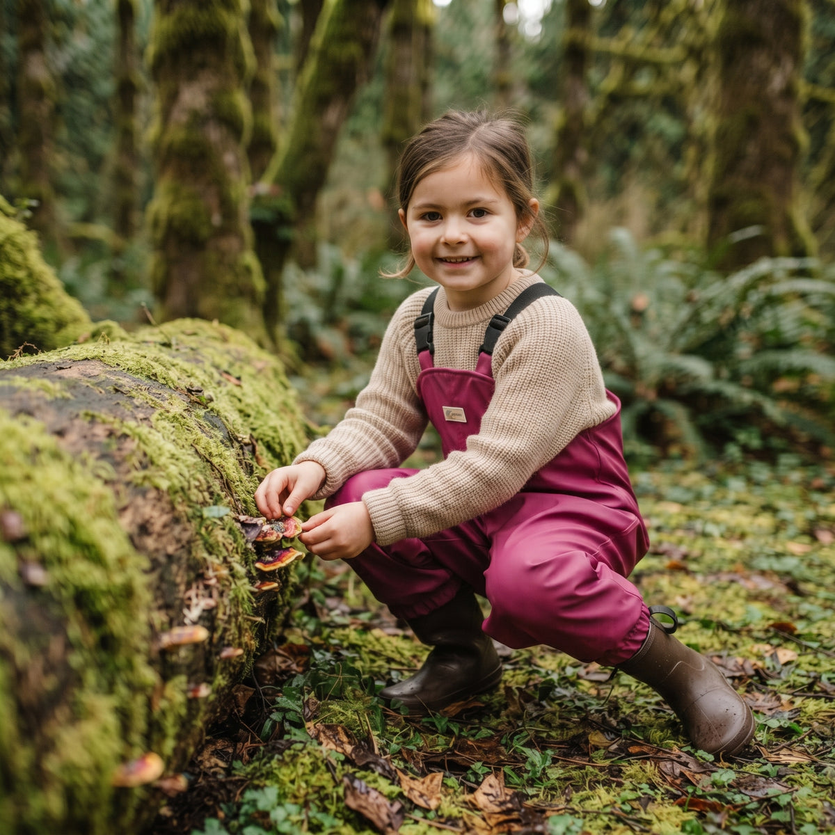 Monkey Mum® Softshell hlače na tregere s membranom - Sočna malina