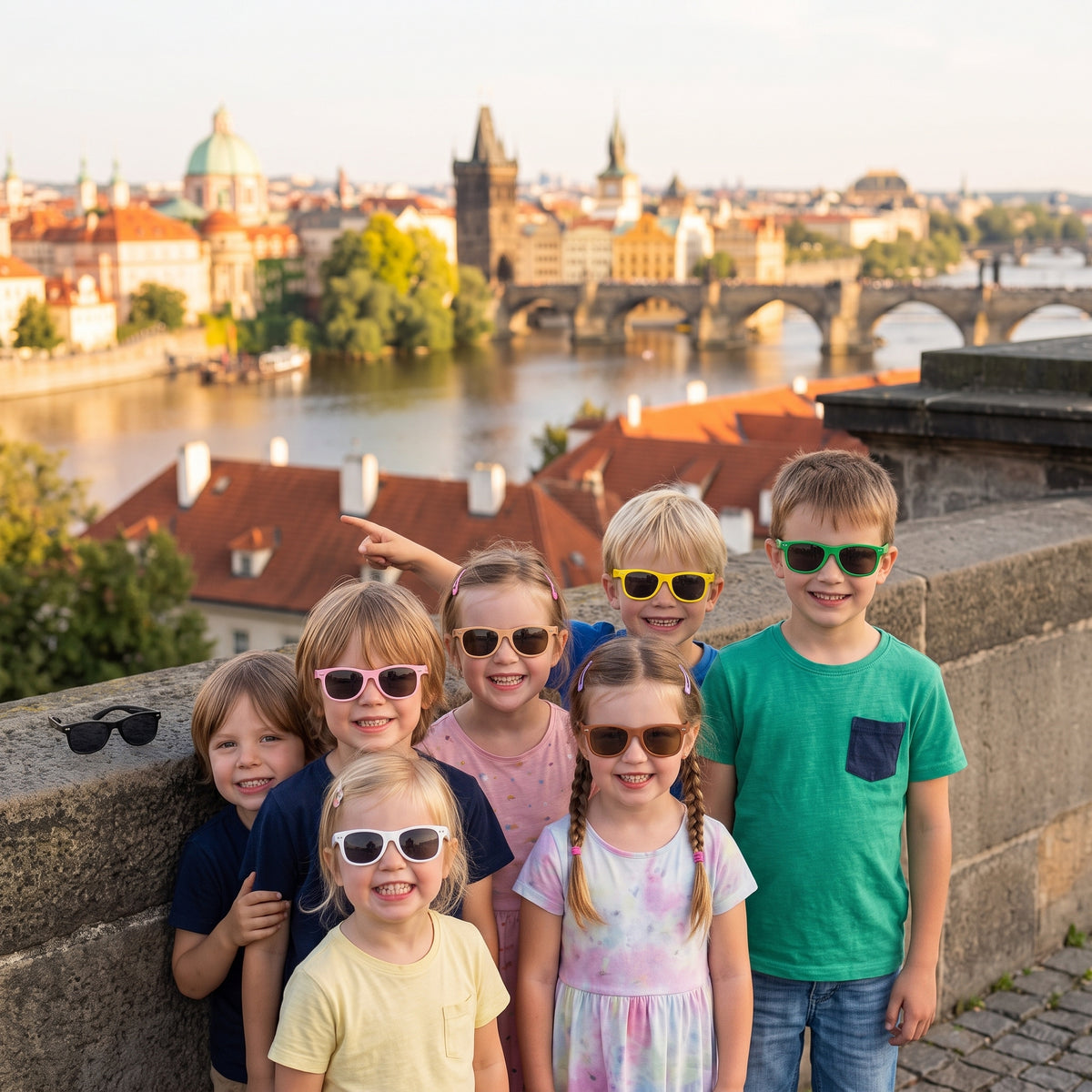 Dječje sunčane naočale Monkey Mum® - Vučji pogled - više boja