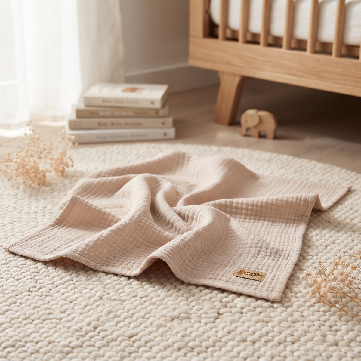 Muslinasta pelena Monkey Mum® - Bež