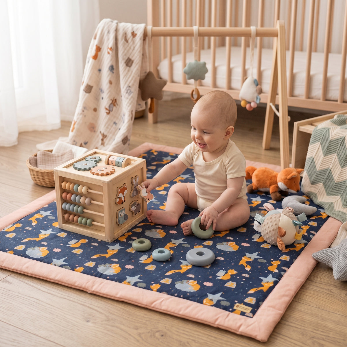 Monkey Mum® Play Mat - Starry Animals