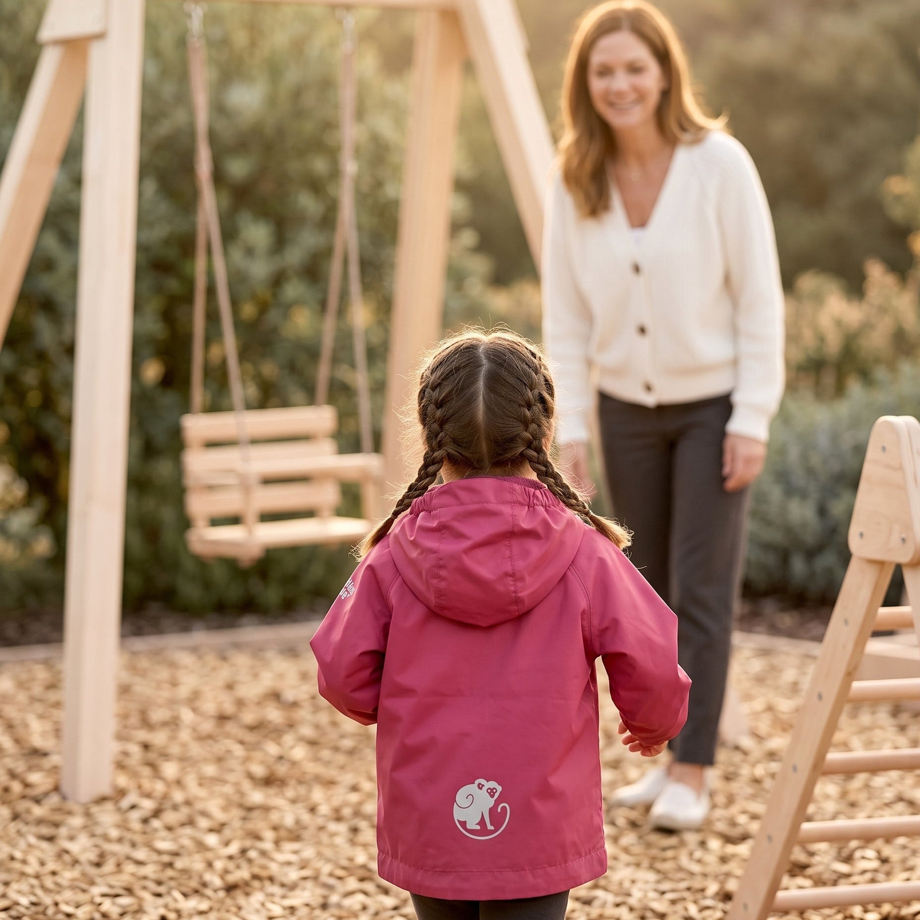 Monkey Mum® Šuškava jakna s raglan rukavima - Bordo