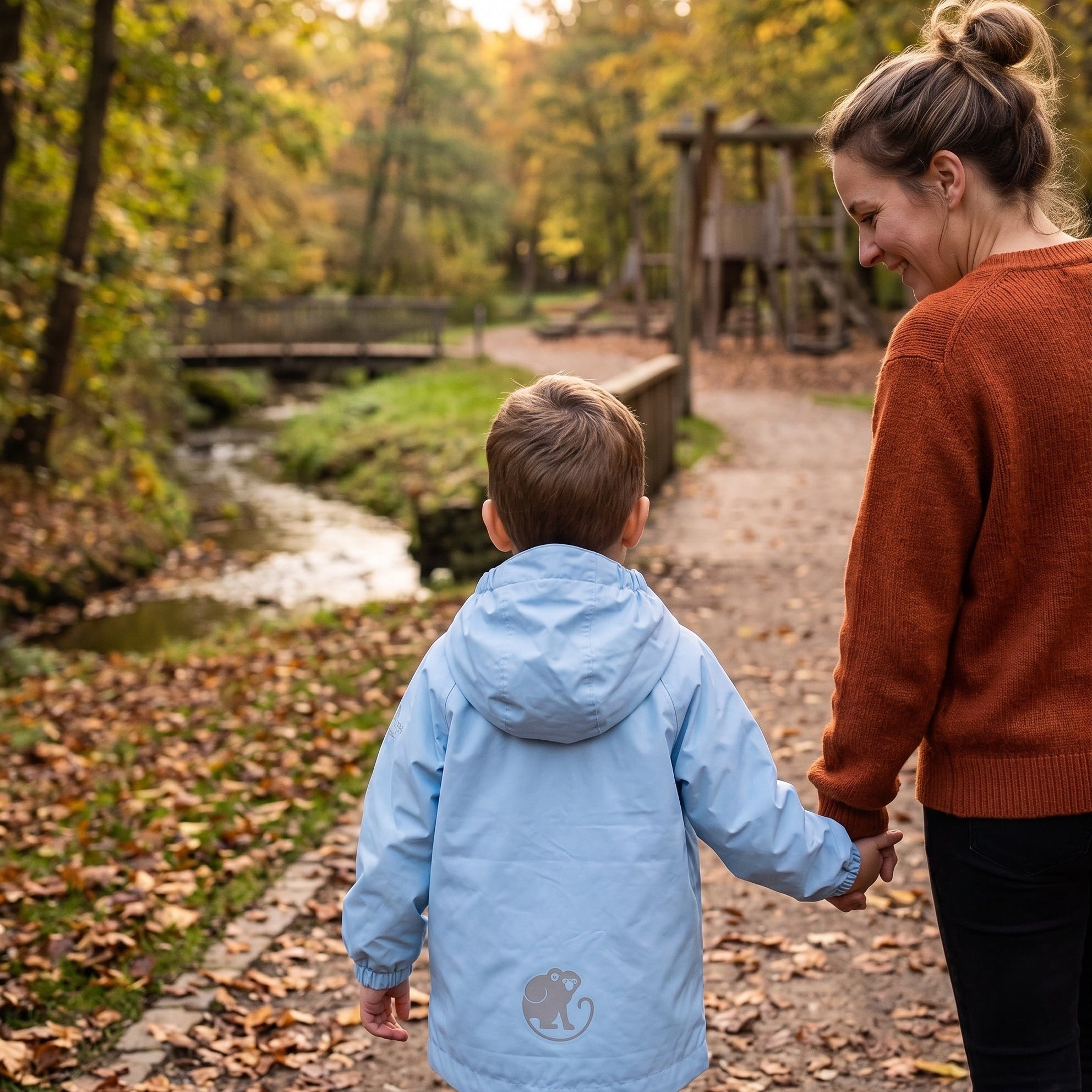 Monkey Mum® Crinkle jacket with raglan sleeves - Light Blue