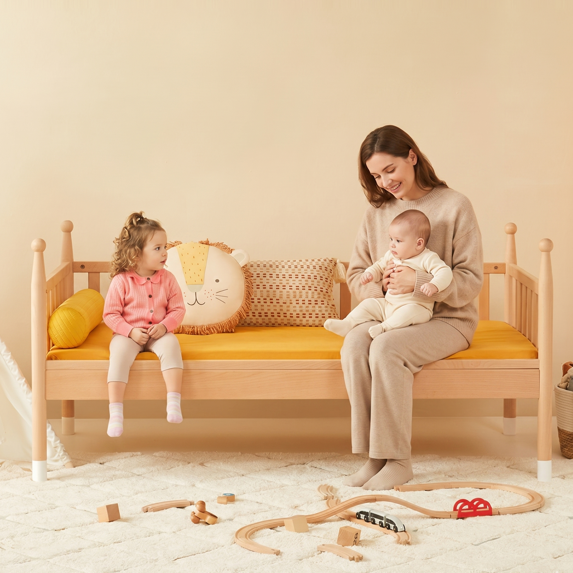 5-in-1 Children's Bed - Solid Wood