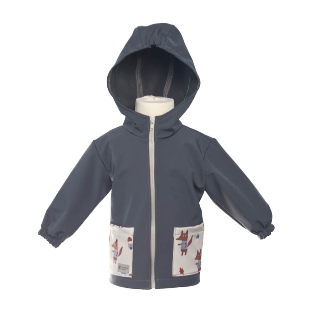 Dětská softshellová bunda s membránou Monkey Mum® - Tajuplný výlet s liškou