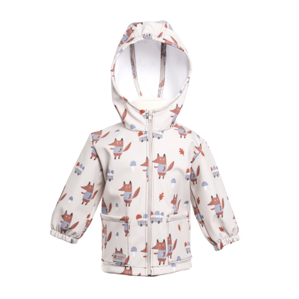 Dječja softshell jakna s membranom Monkey Mum® - Lisice na gljivama