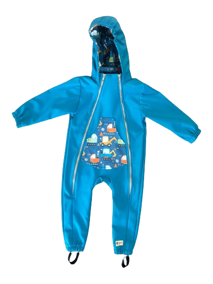 Monkey Mum® Softshellová kombinéza s membránou – Veselé staveniště - vel. 86/92