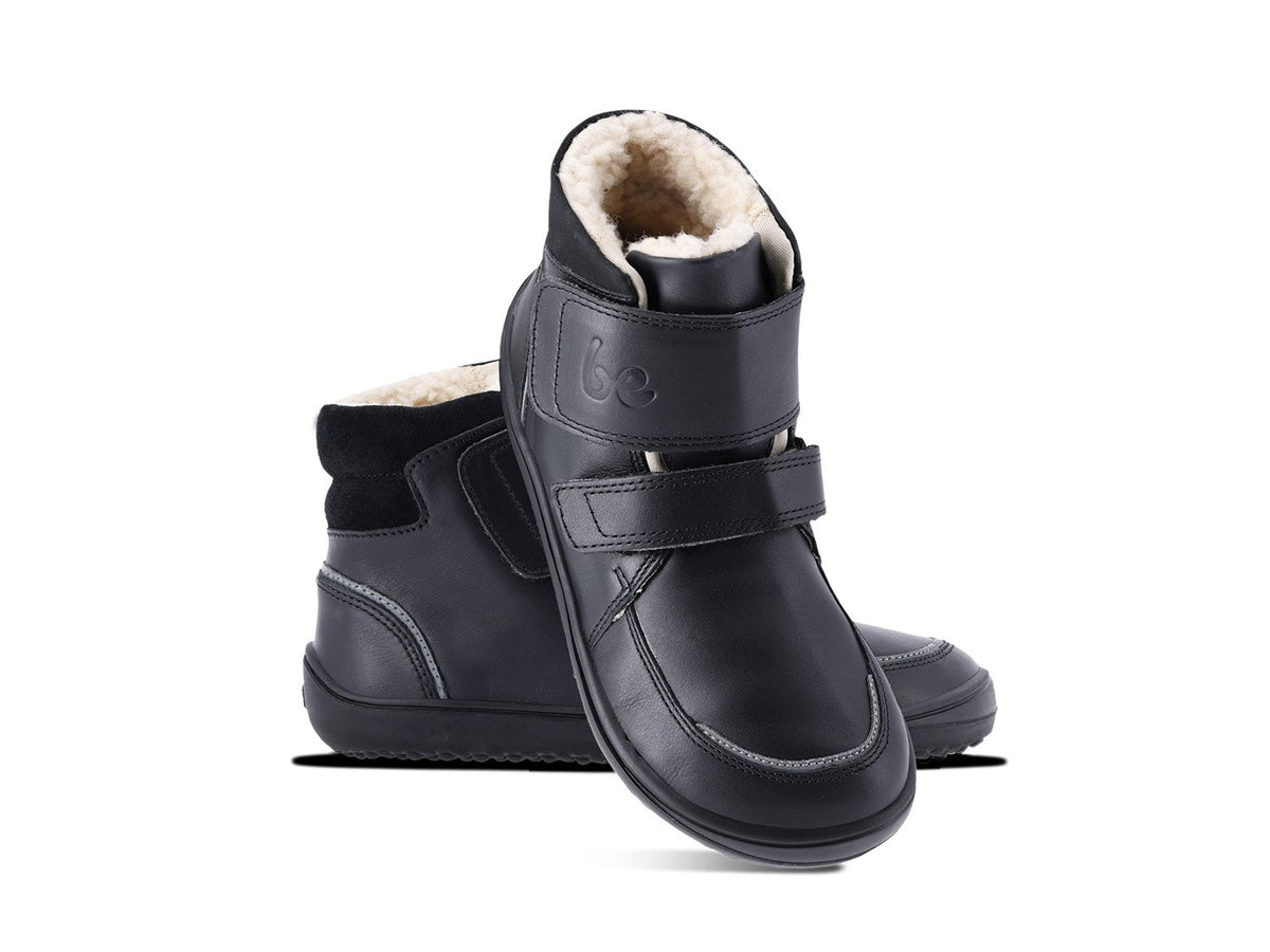 Be Lenka Children's winter barefoot shoes Panda 2.0 - All Black
