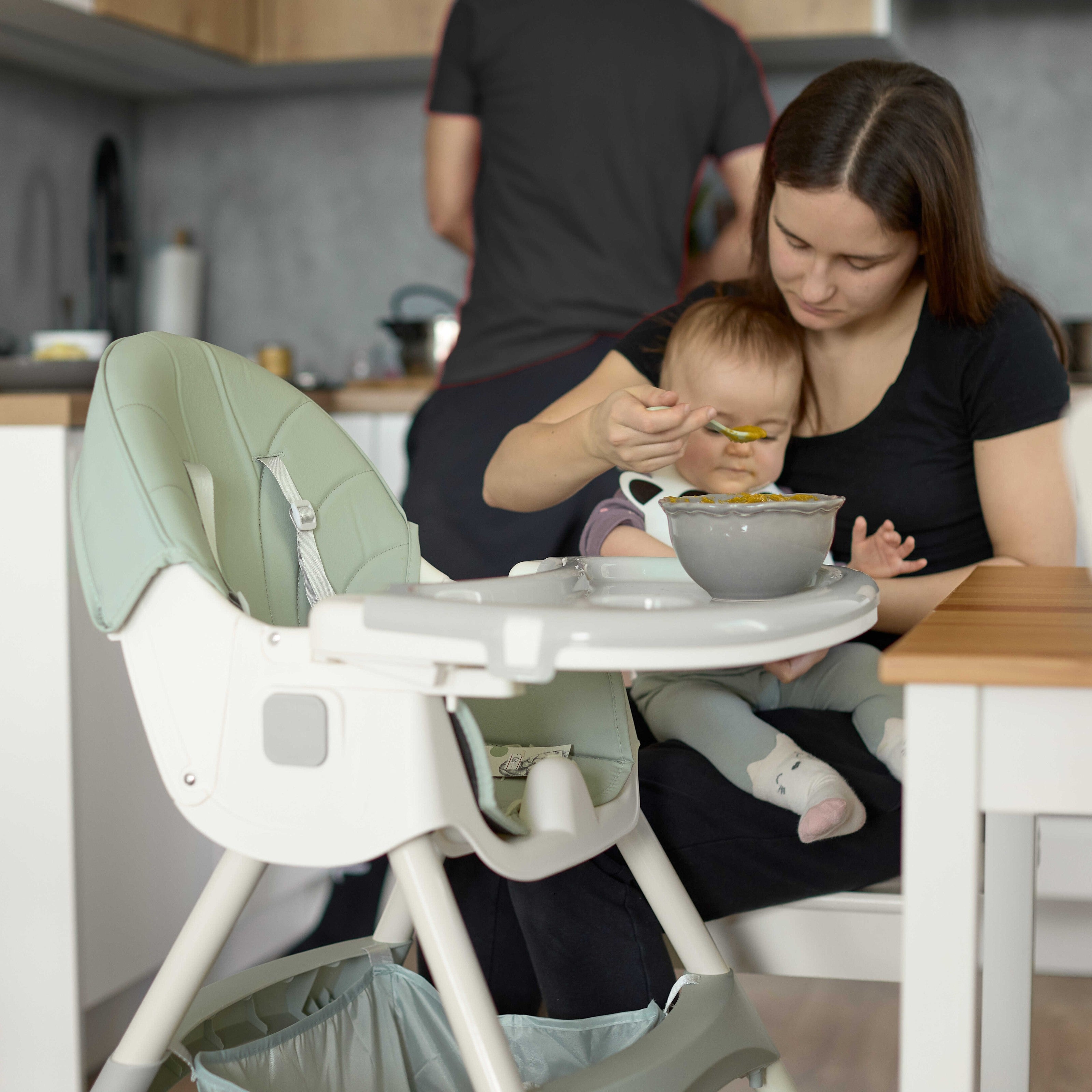 2-in-1 Comfort Children's High Chair - Beige - unpacked