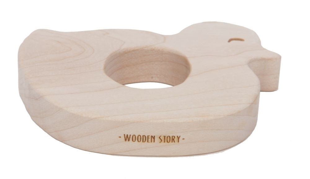 Wooden Story Teether - Baby Duck