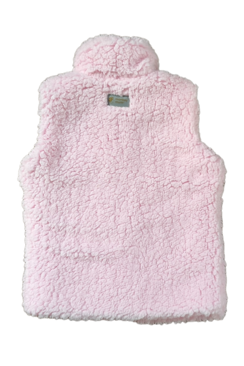 Beránková vesta Monkey Mum® - Růžová
