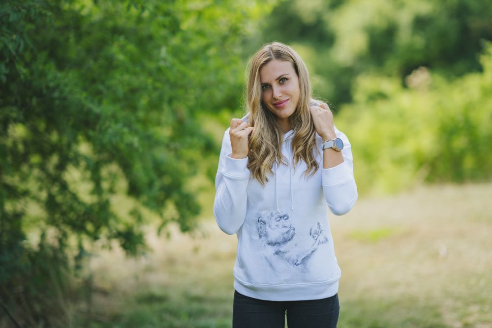 Monkey Mum® White Nursing Sweatshirt - Monkey, 2nd quality - size XL