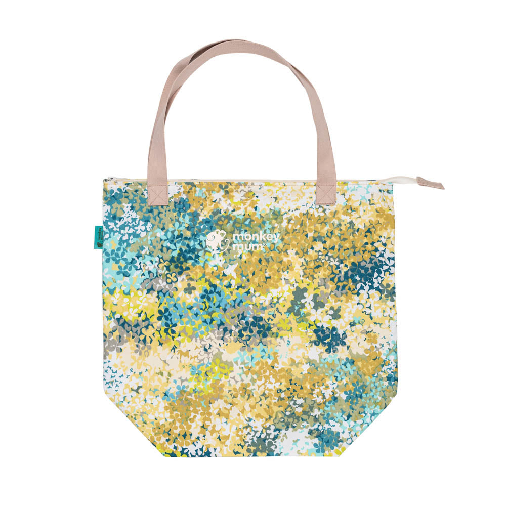 Monkey Mum® Small fabric bag for Carrie accessories - Blooming Meadow