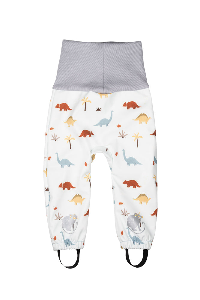Dětské rostoucí softshellové kalhoty s membránou Monkey Mum® - Dinosauří příběh