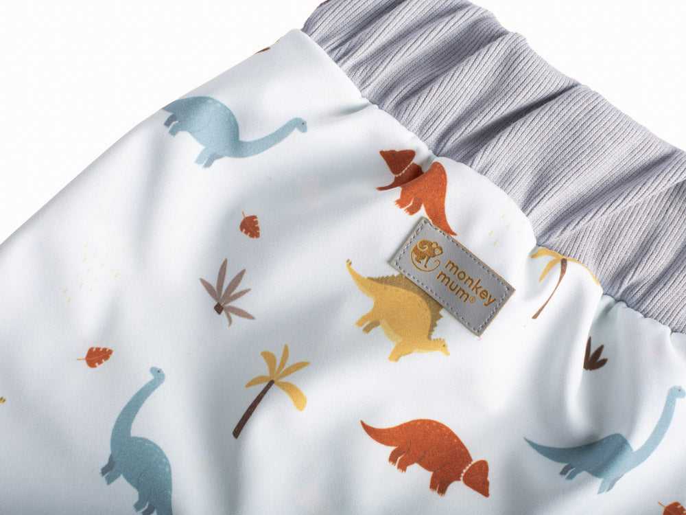 Dětské softshellové kalhoty s membránou Monkey Mum® - Dinosauří příběh
