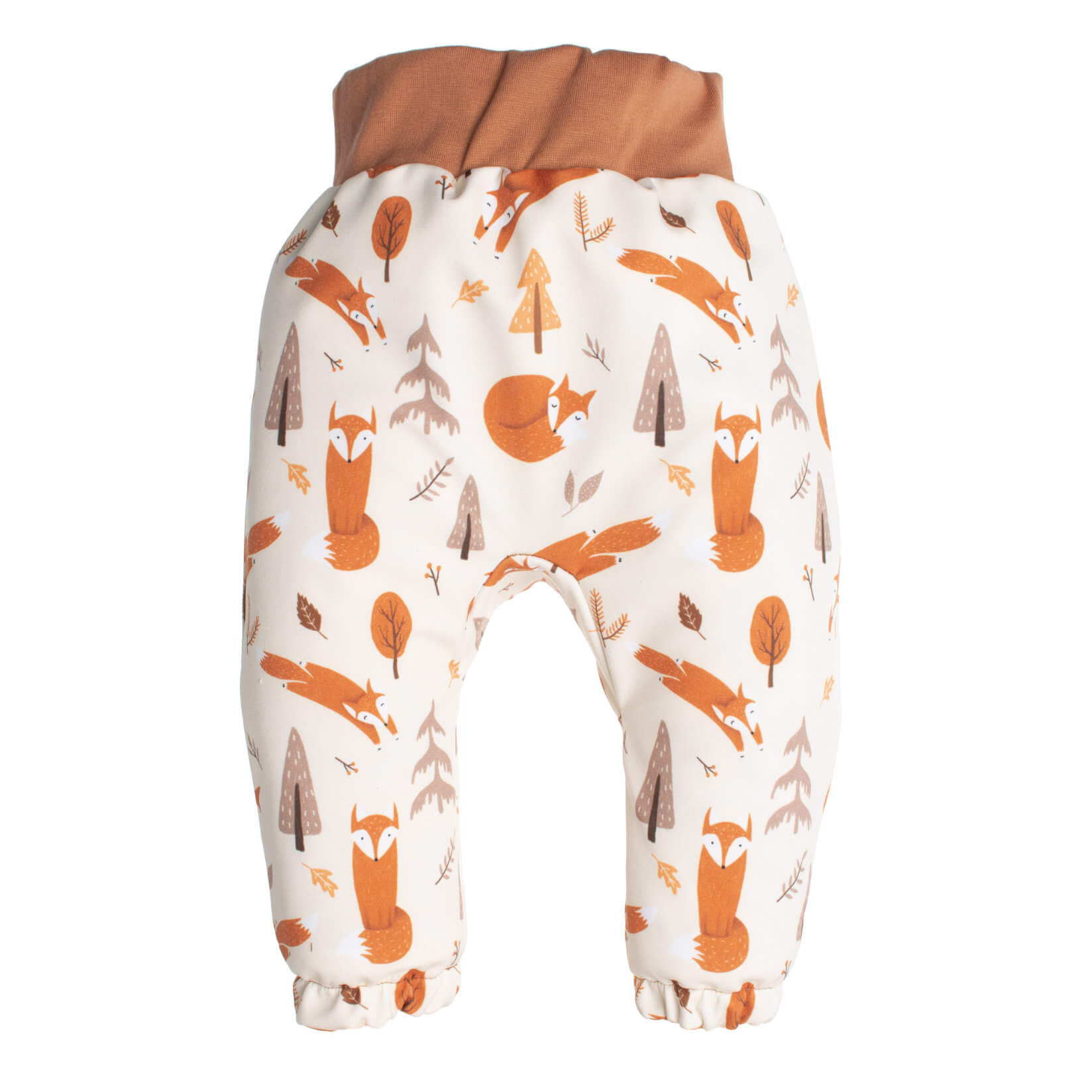 Dětské softshellové kalhoty s membránou Monkey Mum® - Liščí hrátky