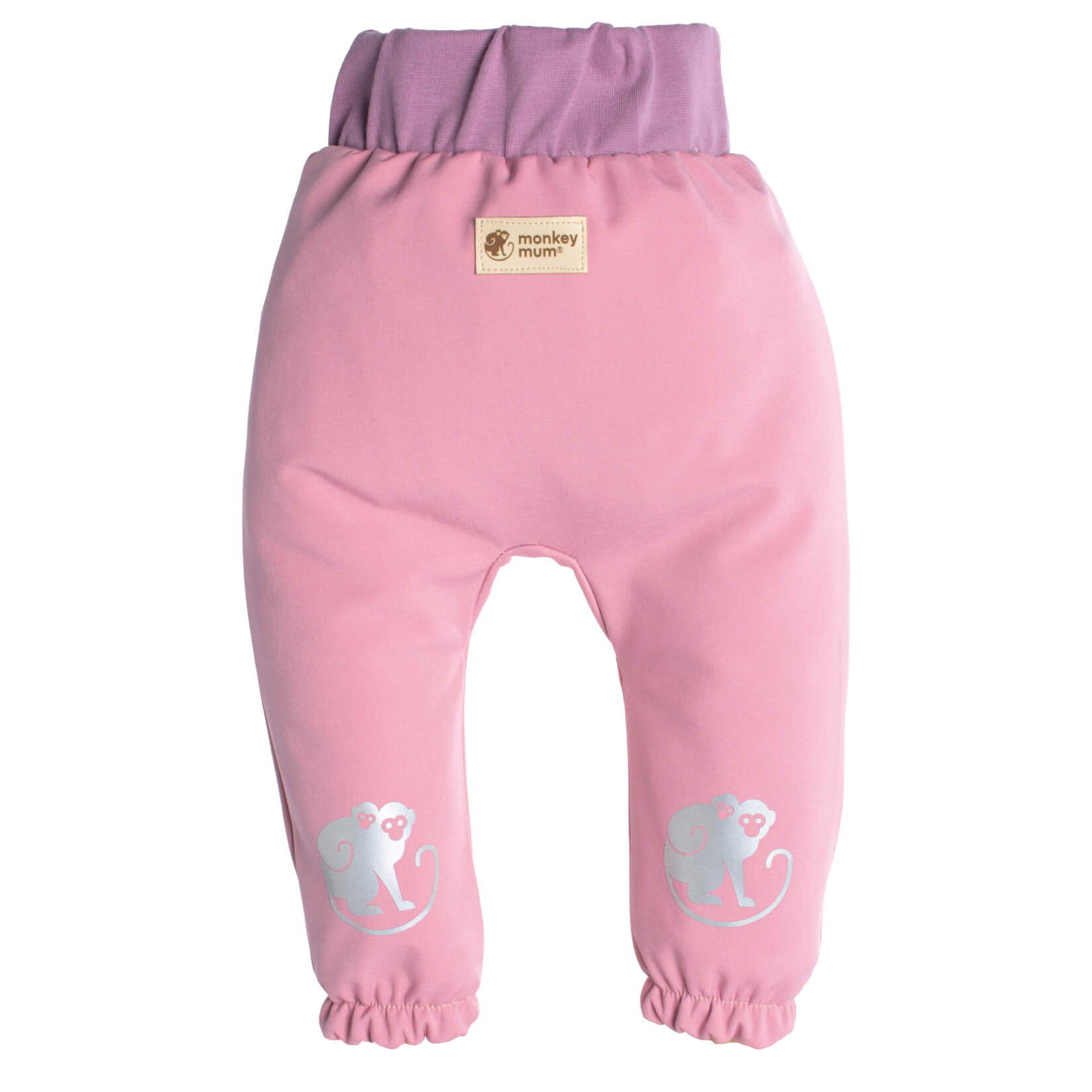 Dětské softshellové kalhoty s membránou Monkey Mum® - Cukrová vata