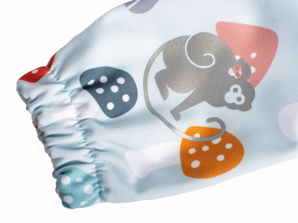 Dětské softshellové kalhoty s membránou Monkey Mum® - Pestrobarevné mochomůrky