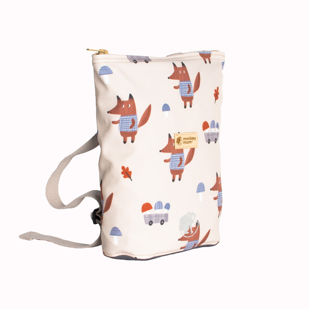Dječji softshell ruksak Monkey Mum® - Lisice na gljivama