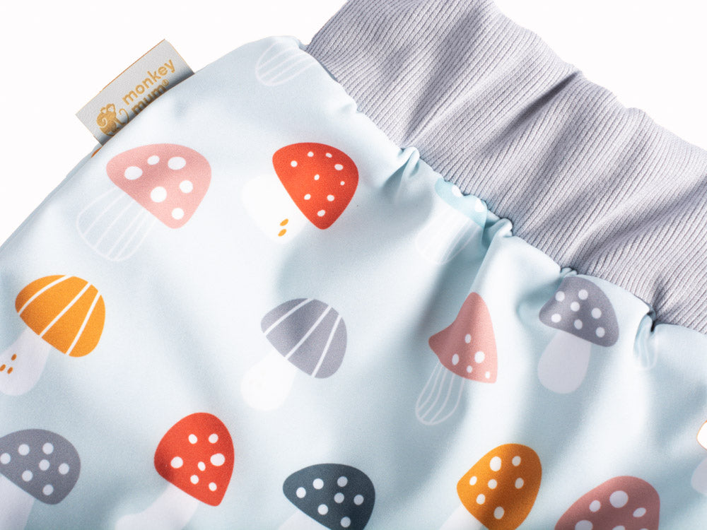 Children's softshell pants with membrane Monkey Mum® - Colorful Fly Agarics