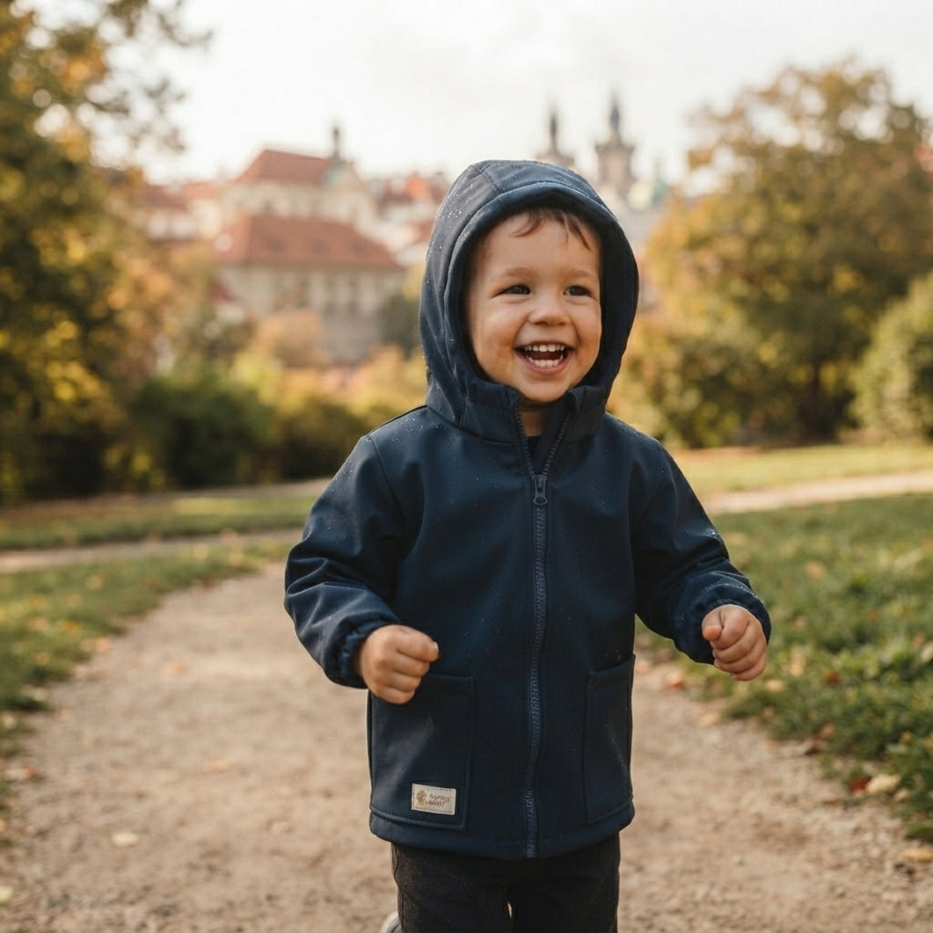 Dječja softshell jakna s membranom Monkey Mum® - Noćno nebo