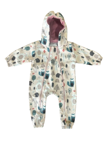 Monkey Mum® Softshellová kombinéza s membránou – Denní zvířátka - vel. 62/68, 74/80