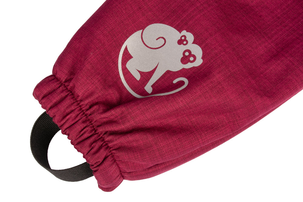 Children's growing winter softshell pants with fleece lining Monkey Mum® - Burgundy Little Red Riding Hood