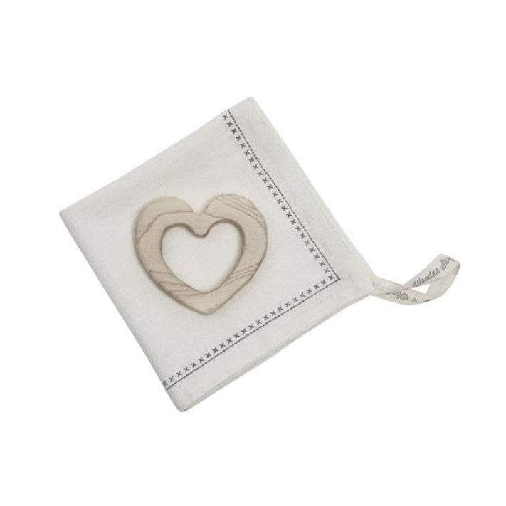 Wooden Story Mini grickalica - Srce s maramicom