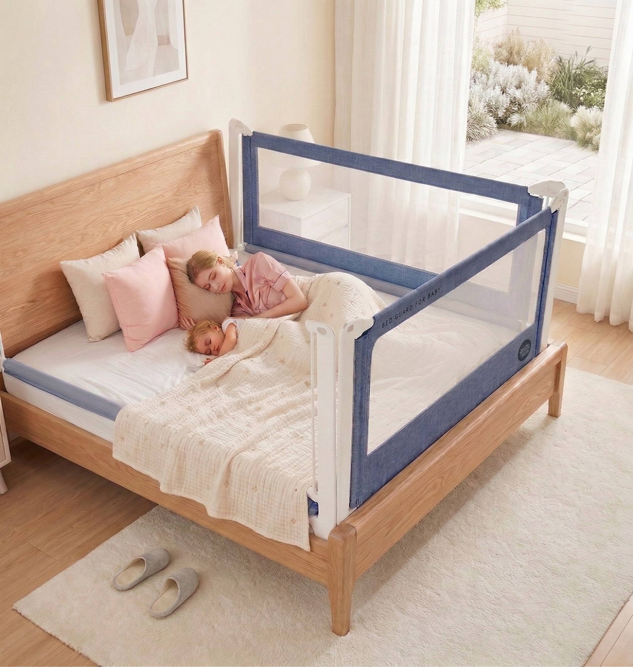 Monkey Mum® Popular Bed Rail - Dark Blue - Design - Clearance
