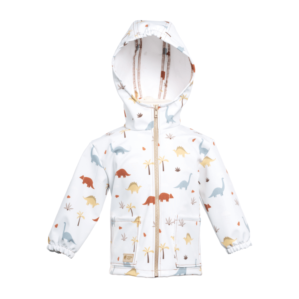 Dětská softshellová bunda s membránou Monkey Mum® - Dinosauří příběh