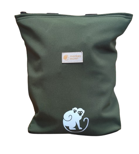 Dětský softshellový batůžek Monkey Mum® - Tmavě zelený
