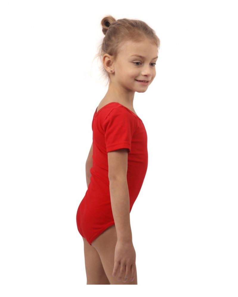 Balett- och gymnastiktröja för flickor, röd