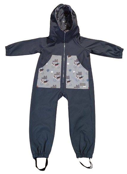 Monkey Mum® Softshellová kombinéza s membránou – Tajuplný výlet - vel. 98/104, 110/116