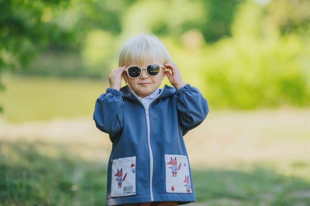 Dětská softshellová bunda s membránou Monkey Mum® - Tajuplný výlet s liškou