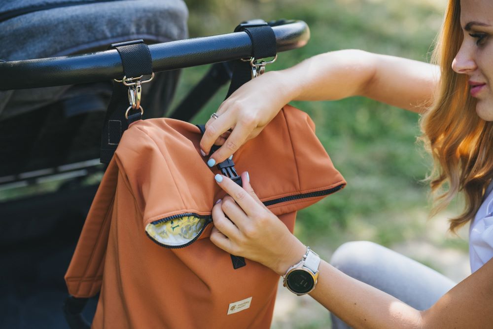 Monkey Mum® Integrated twill backpack for the Carrie carrier - Navy Blue