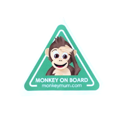 Monkey Mum® Car Sticker - Green