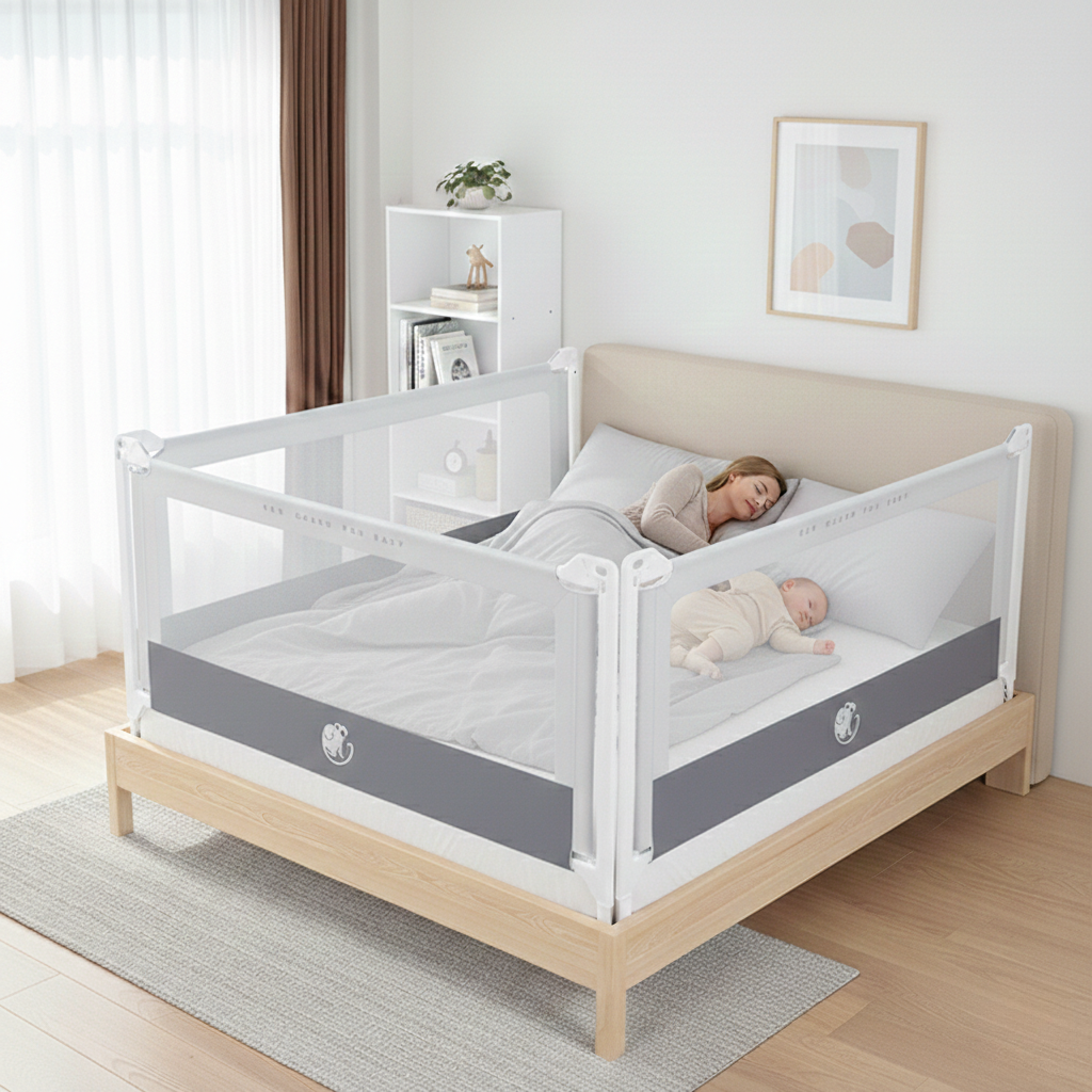 Monkey Mum® Popular Bed Rail - Light Gray - Unboxed