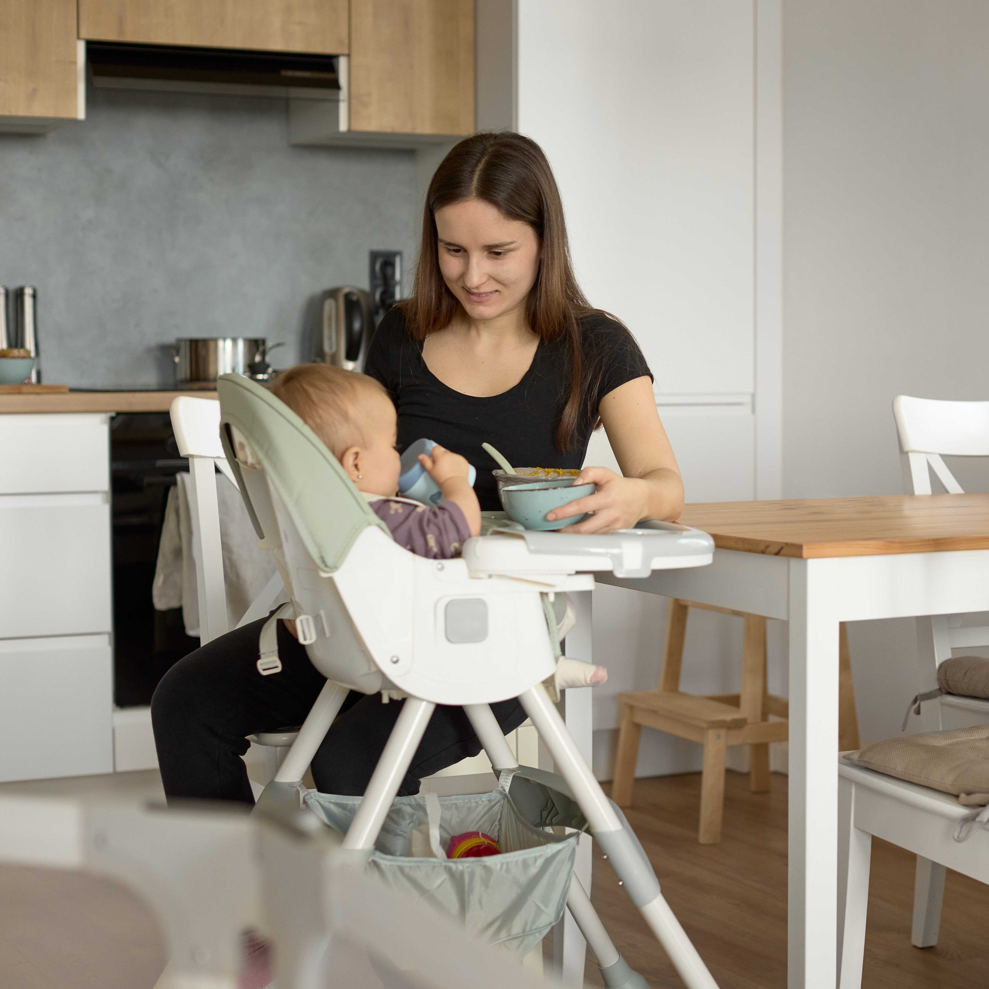 Comfort 2-in-1 Children's High Chair - Green Ornament