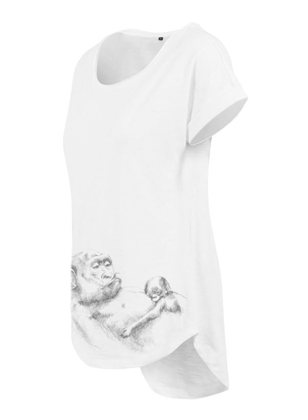 Monkey Mum® Nursing T-Shirt Monkey Mum® White - Monkey